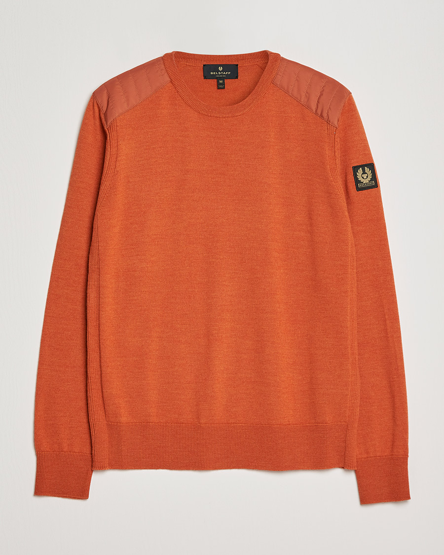 Homme | Pulls Et Tricots | Belstaff | Kerrigan Crew Neck Merino Sweatshirt Amber