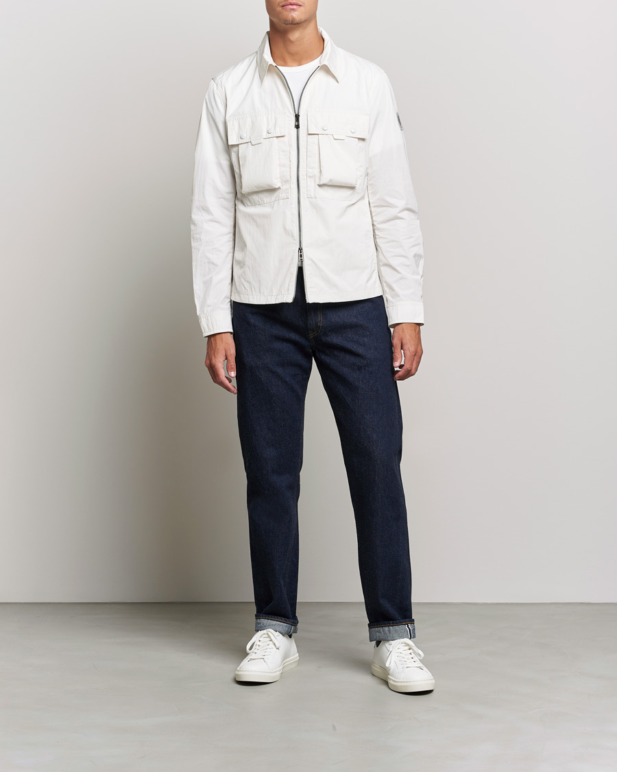 Homme | Chemises | Belstaff | Tactical Nylon Pocket Overshirt Chalk