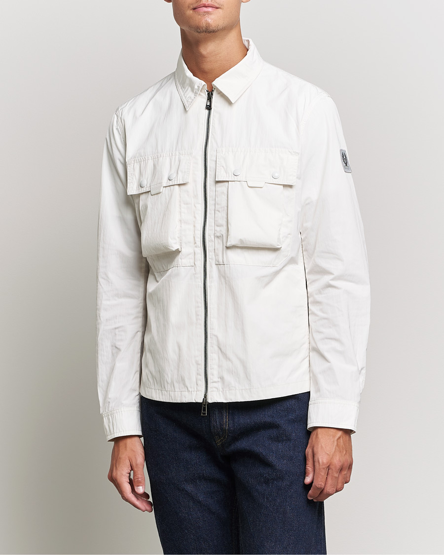 Homme | Chemises | Belstaff | Tactical Nylon Pocket Overshirt Chalk