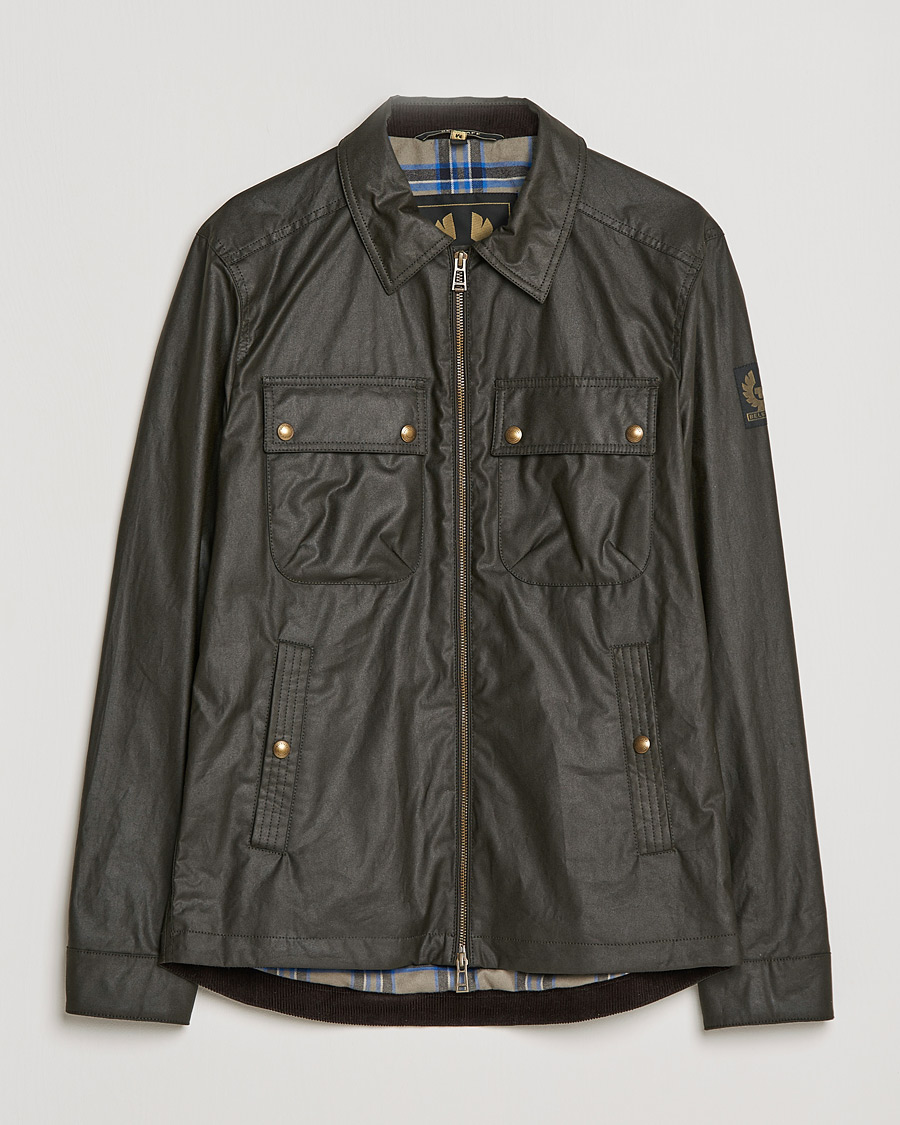 Homme | Manteaux Et Vestes | Belstaff | Tour Waxed Shirt Jacket Faded Olive