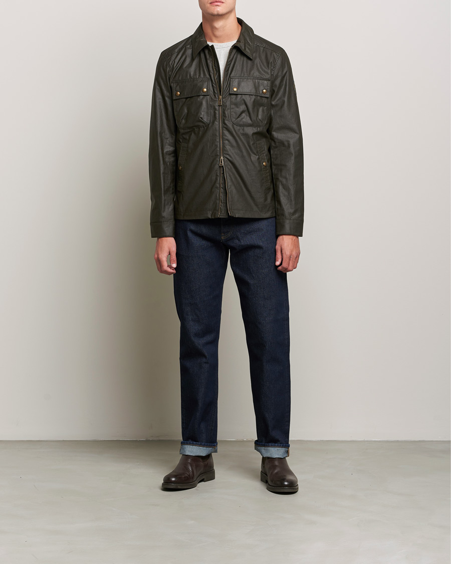 Homme | Manteaux Et Vestes | Belstaff | Tour Waxed Shirt Jacket Faded Olive