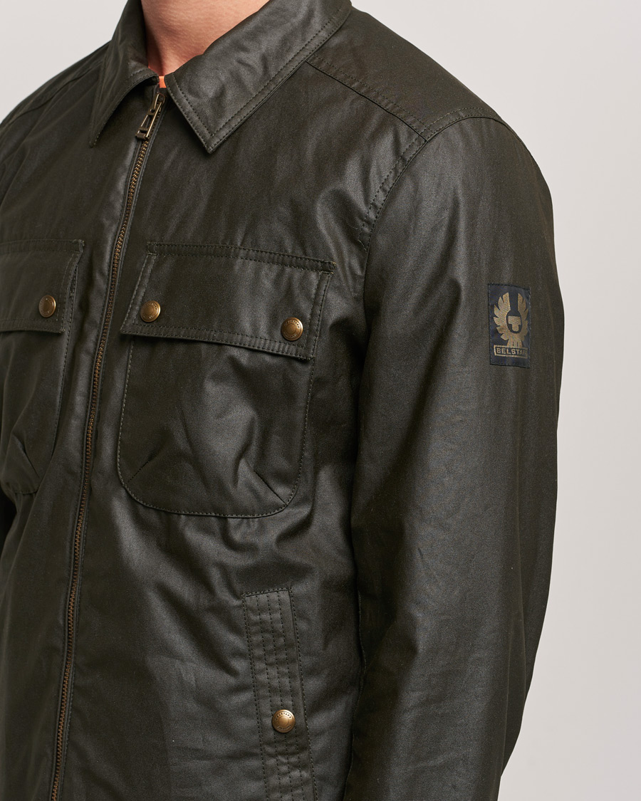Homme | Manteaux Et Vestes | Belstaff | Tour Waxed Shirt Jacket Faded Olive