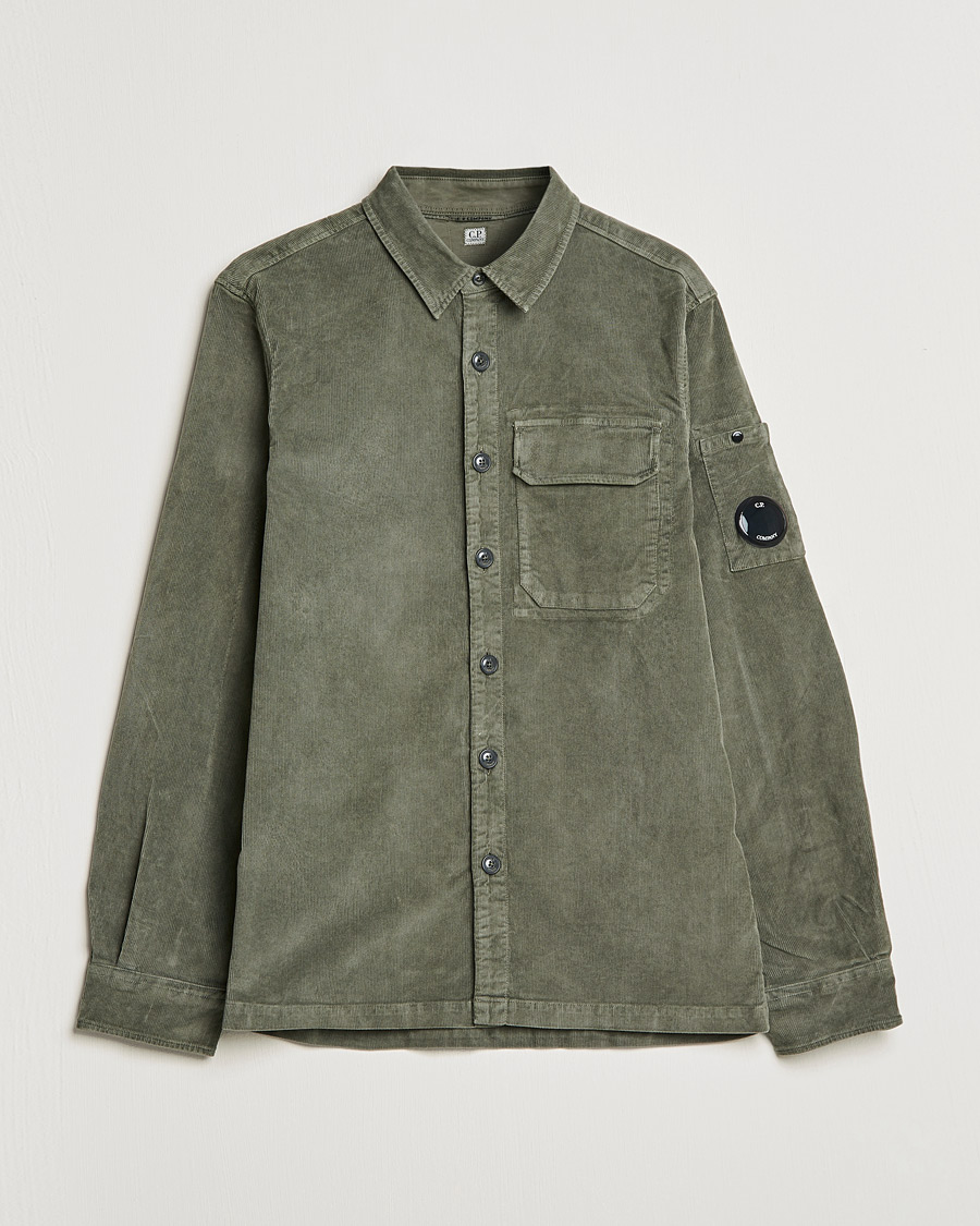 Homme | Chemises | C.P. Company | Corduroy Lens Overshirt Olive