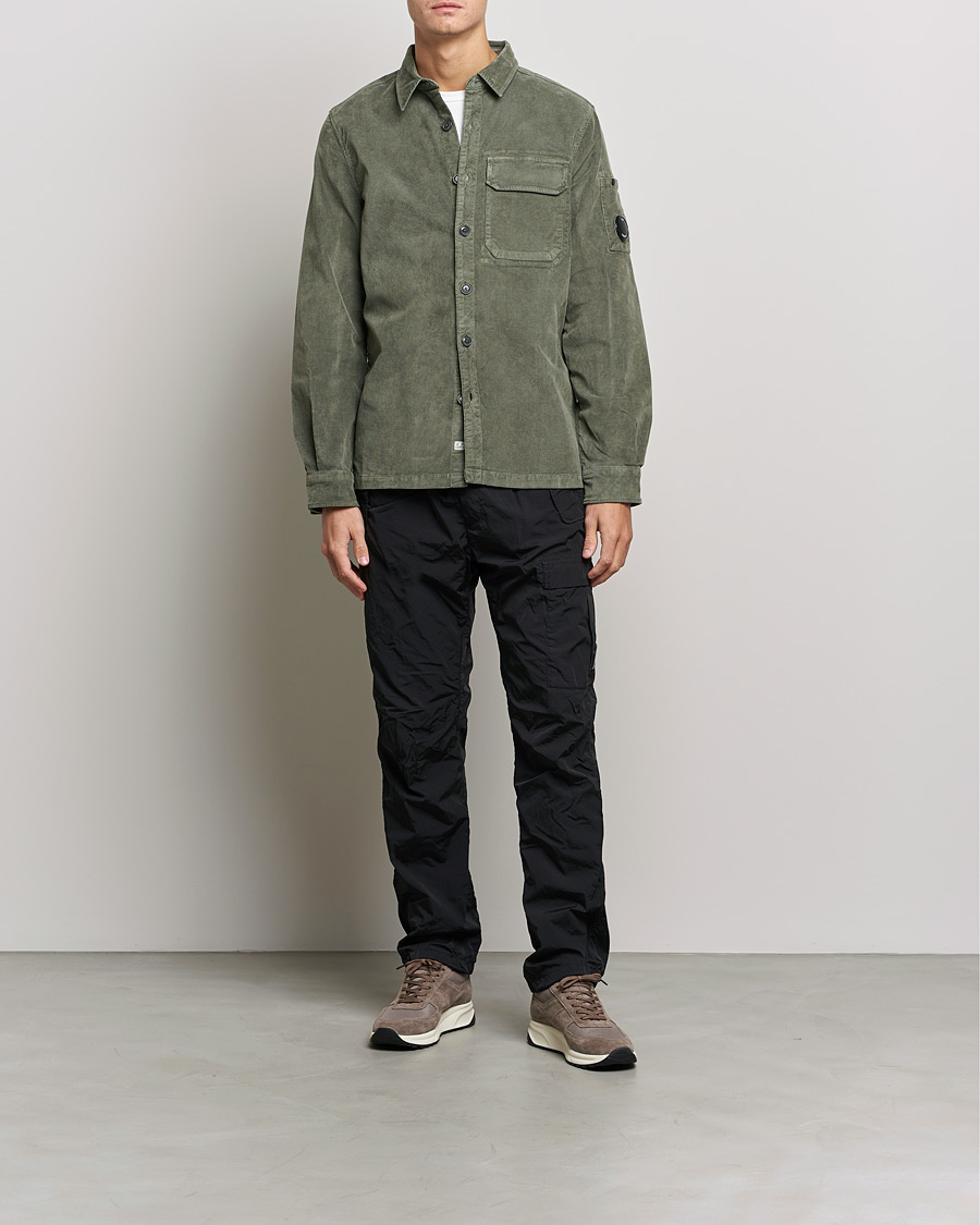 Homme | Chemises | C.P. Company | Corduroy Lens Overshirt Olive