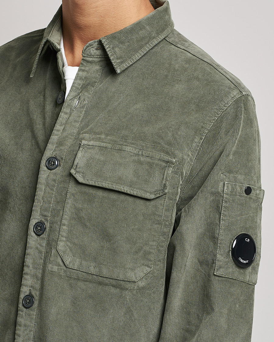 Homme | Chemises | C.P. Company | Corduroy Lens Overshirt Olive