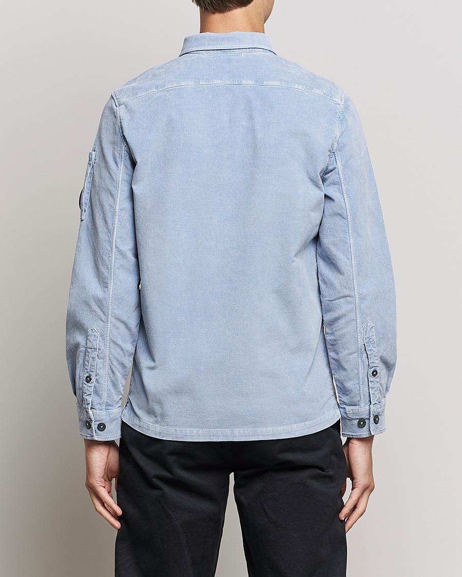 Homme | Chemises | C.P. Company | Corduroy Lens Overshirt Light Blue