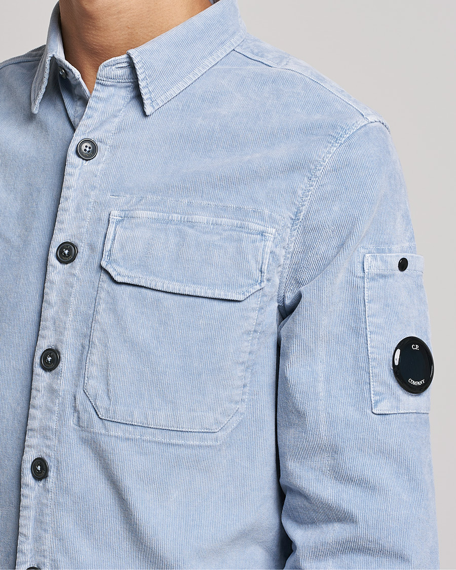Homme | Chemises | C.P. Company | Corduroy Lens Overshirt Light Blue