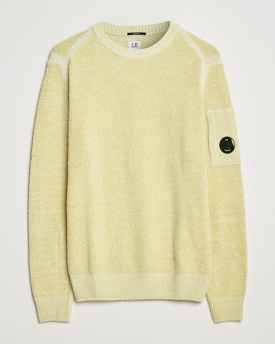Homme | Pulls Et Tricots | C.P. Company | Fleece Knit Lens Roundneck Yellow