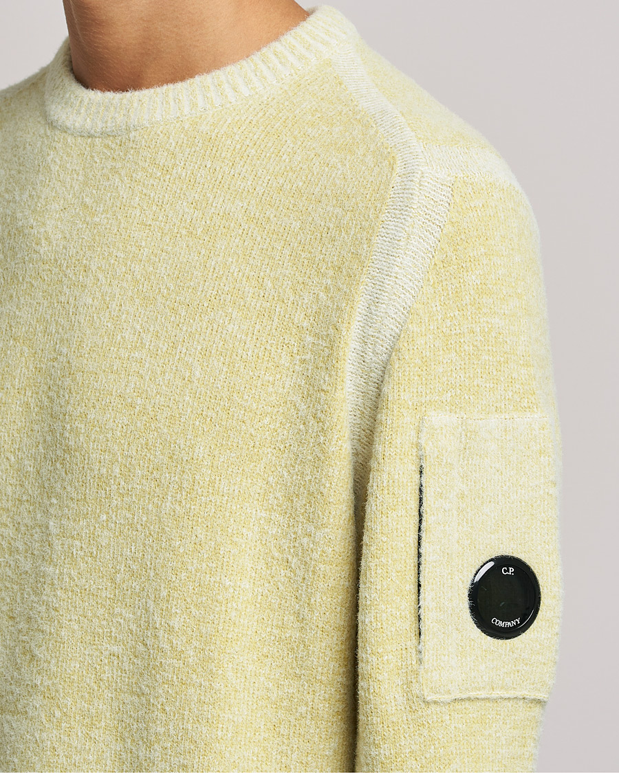 Homme | Pulls Et Tricots | C.P. Company | Fleece Knit Lens Roundneck Yellow