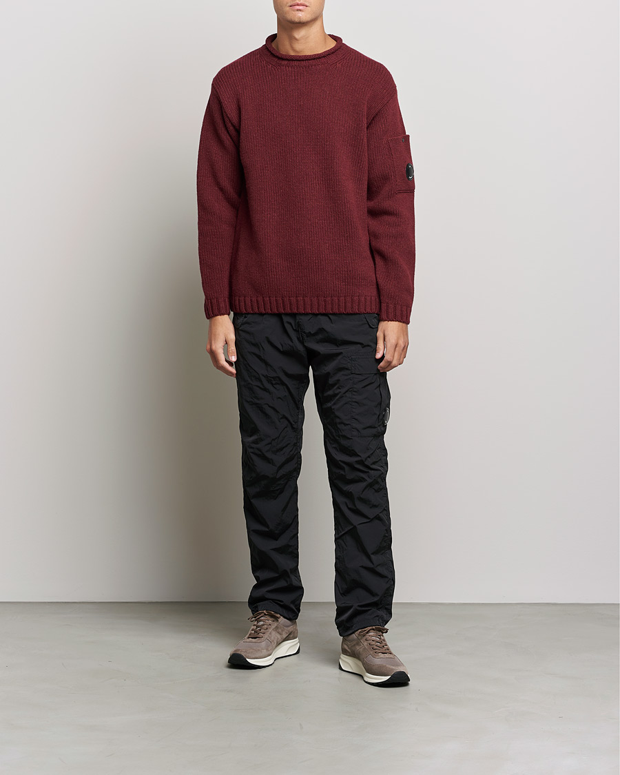 Homme | Pulls Et Tricots | C.P. Company | Lambswool Lens Roundneck Bordeaux
