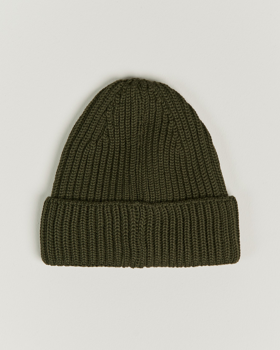 Homme | C.P. Company Knitted Merino Lens Beanie Dark Green | C.P. Company | Knitted Merino Lens Beanie Dark Green