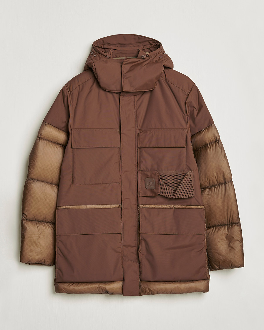Homme | Manteaux Et Vestes | C.P. Company | Metropolis Dynatec Mixed Padded Parka Brown
