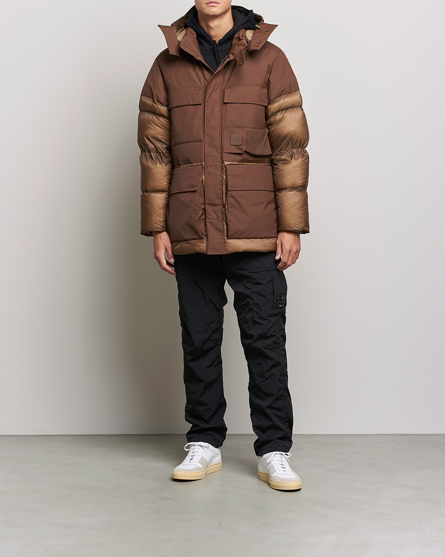 Homme | Manteaux Et Vestes | C.P. Company | Metropolis Dynatec Mixed Padded Parka Brown