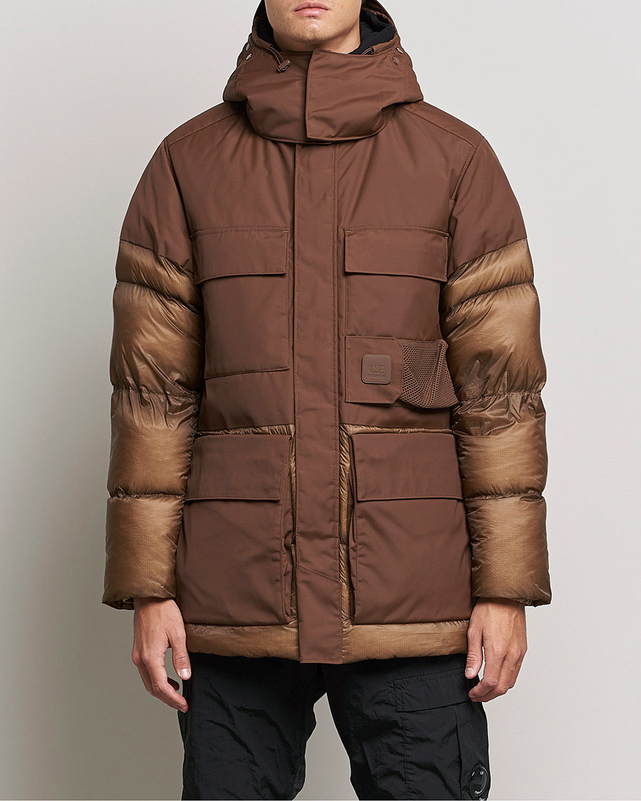 Homme | Manteaux Et Vestes | C.P. Company | Metropolis Dynatec Mixed Padded Parka Brown