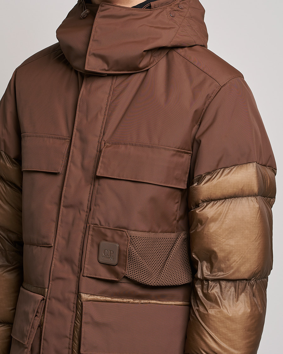Homme | Manteaux Et Vestes | C.P. Company | Metropolis Dynatec Mixed Padded Parka Brown