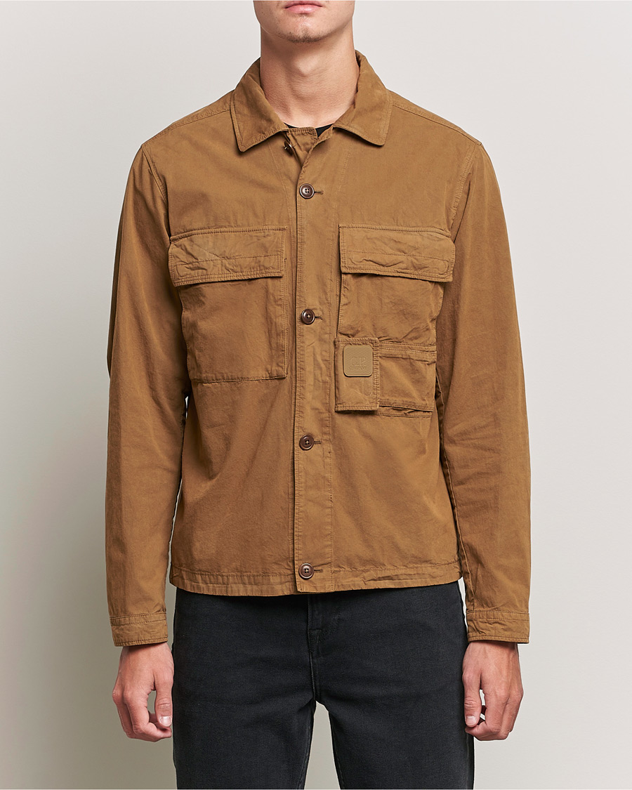 Homme | Chemises | C.P. Company | Metropolis Micro Reps Diamond Peach Overshirt Khaki