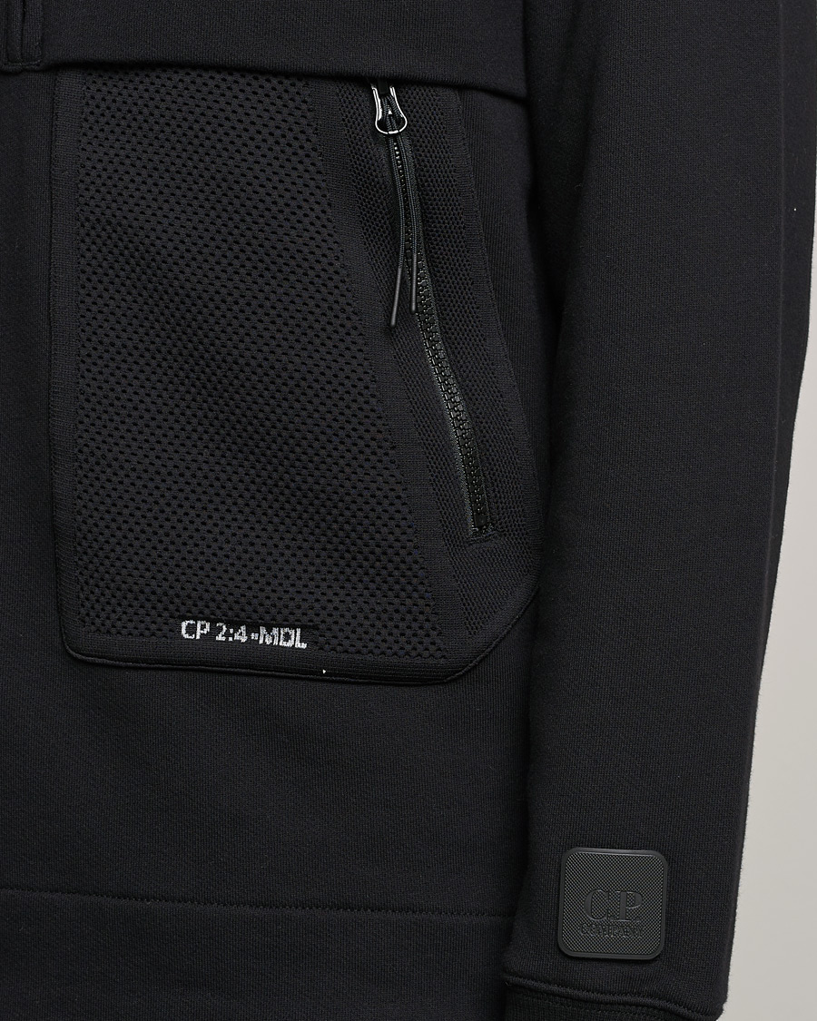Homme | Pulls Et Tricots | C.P. Company | Metropolis Diagonal Raised Fleece Half Zip Black