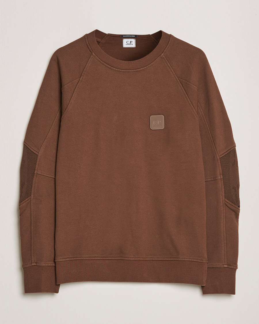 Homme | Pulls Et Tricots | C.P. Company | Metropolis Diagonal Raised Fleece Sweat Brown
