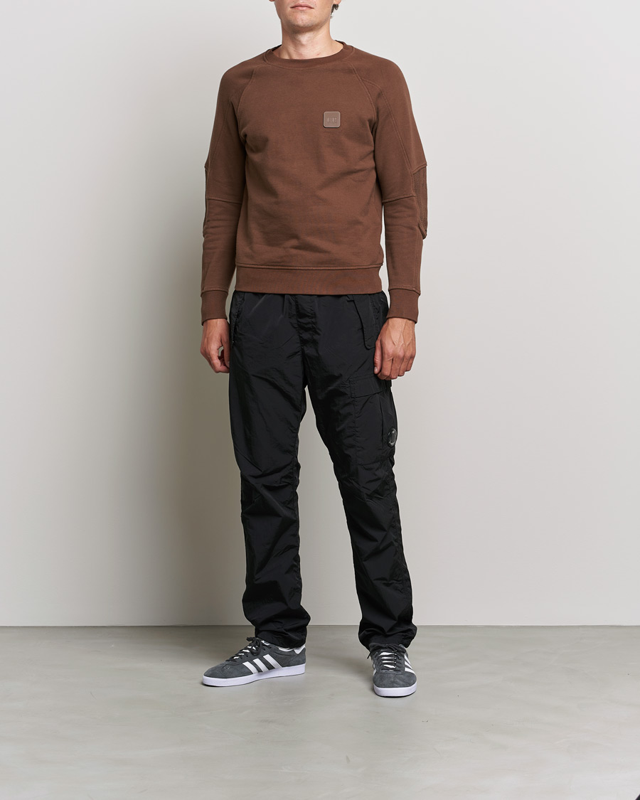 Homme | Pulls Et Tricots | C.P. Company | Metropolis Diagonal Raised Fleece Sweat Brown