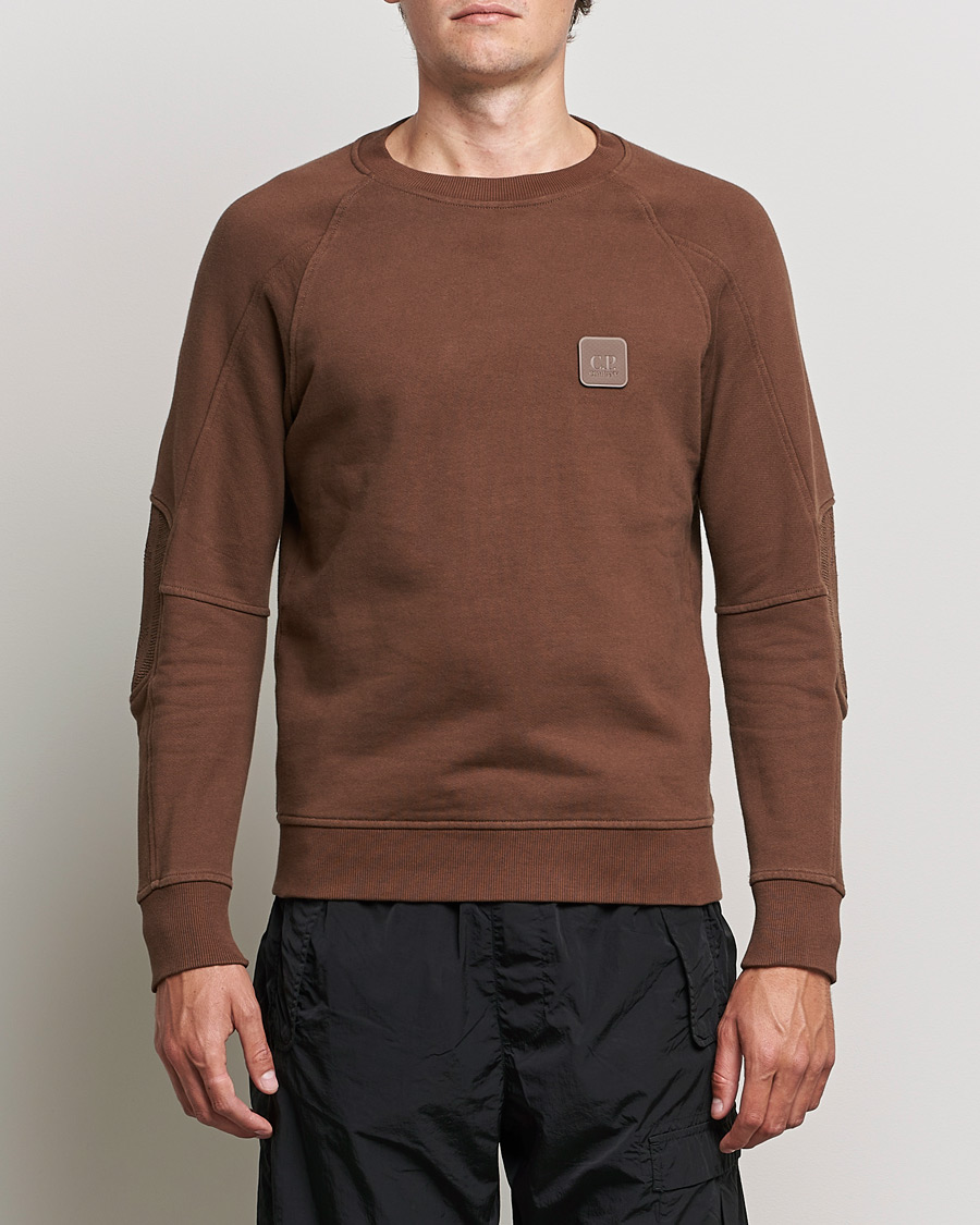 Homme | Pulls Et Tricots | C.P. Company | Metropolis Diagonal Raised Fleece Sweat Brown