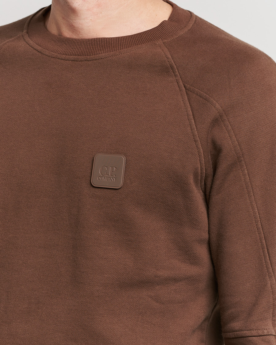 Homme | Pulls Et Tricots | C.P. Company | Metropolis Diagonal Raised Fleece Sweat Brown