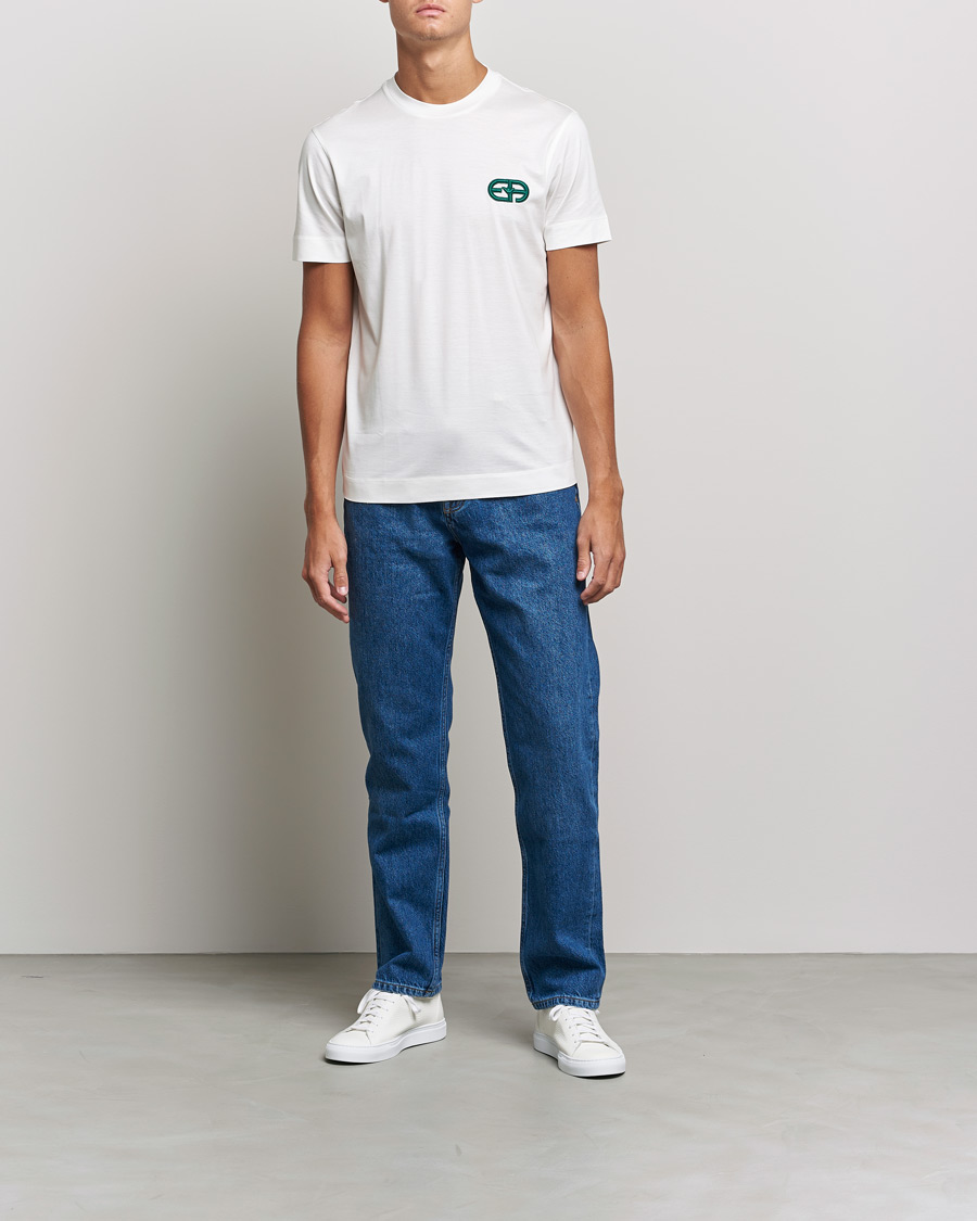 Homme | T-shirts | Emporio Armani | Cotton Tencel Tee Creme