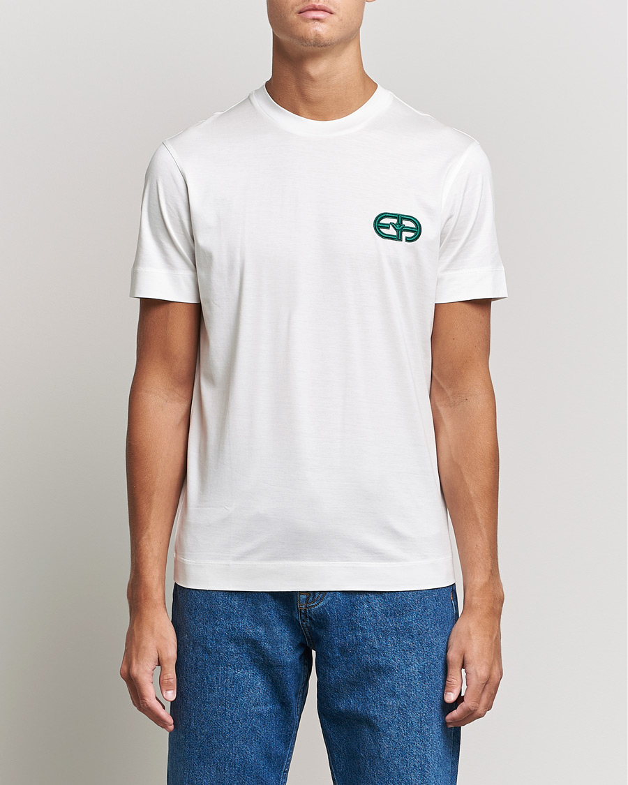 Homme | T-shirts | Emporio Armani | Cotton Tencel Tee Creme