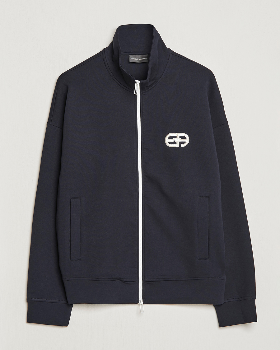 Homme | Pulls Et Tricots | Emporio Armani | Double Jersey Sweater Dark Navy