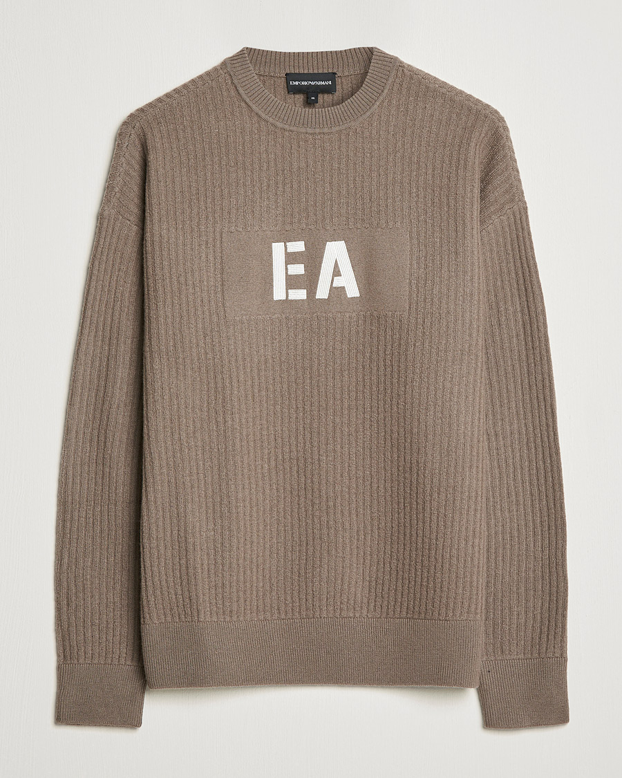 Homme | Pulls Et Tricots | Emporio Armani | Wool Logo Sweater Camel