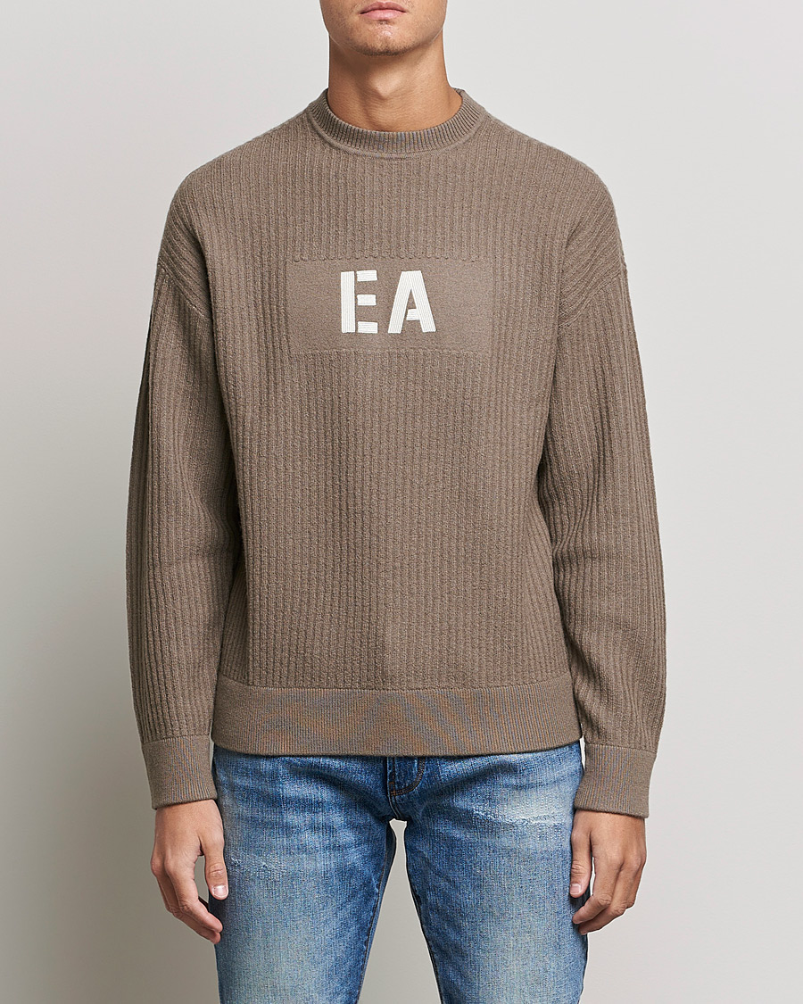 Homme | Pulls Et Tricots | Emporio Armani | Wool Logo Sweater Camel
