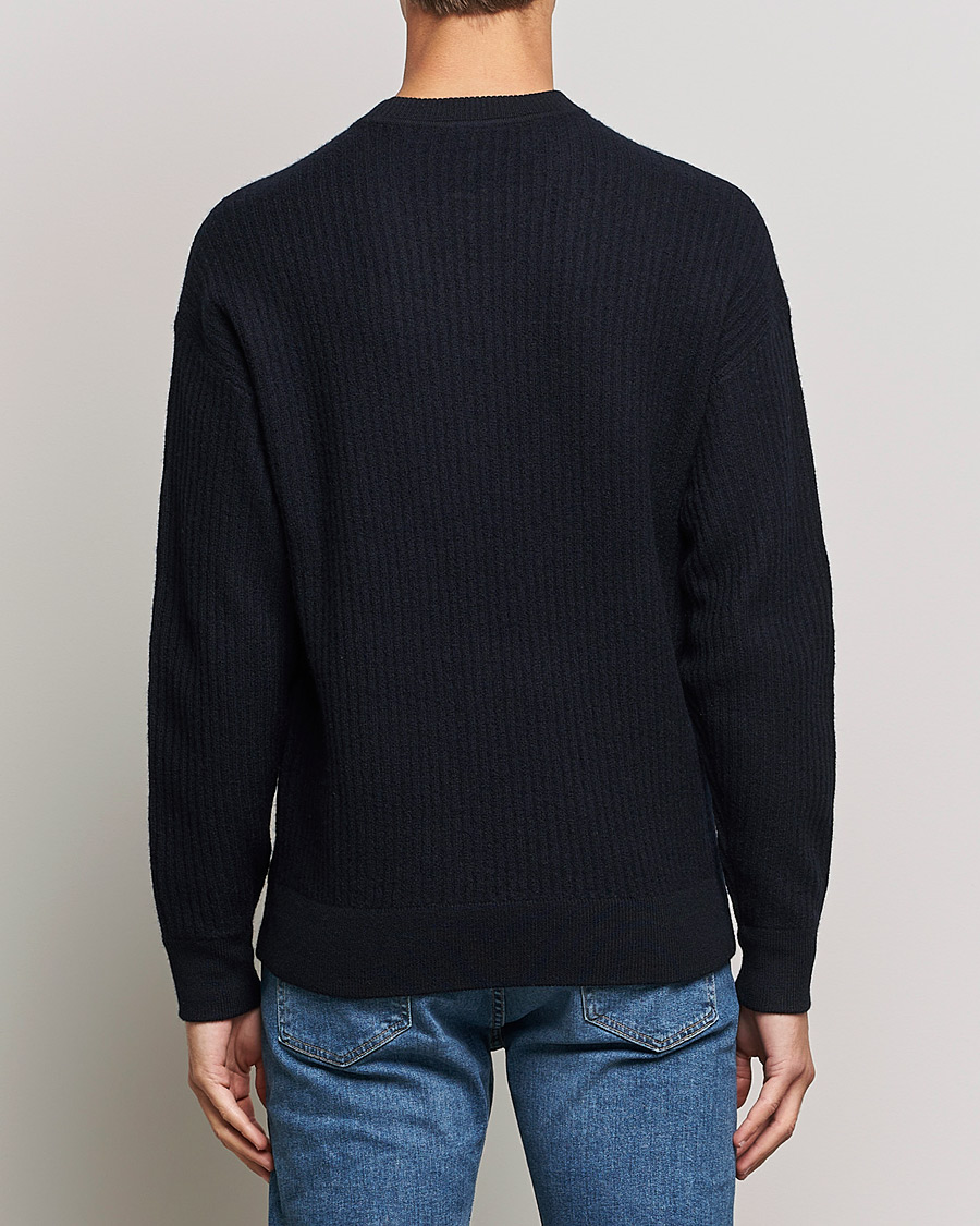 Homme | Pulls Et Tricots | Emporio Armani | Wool Logo Sweater Navy