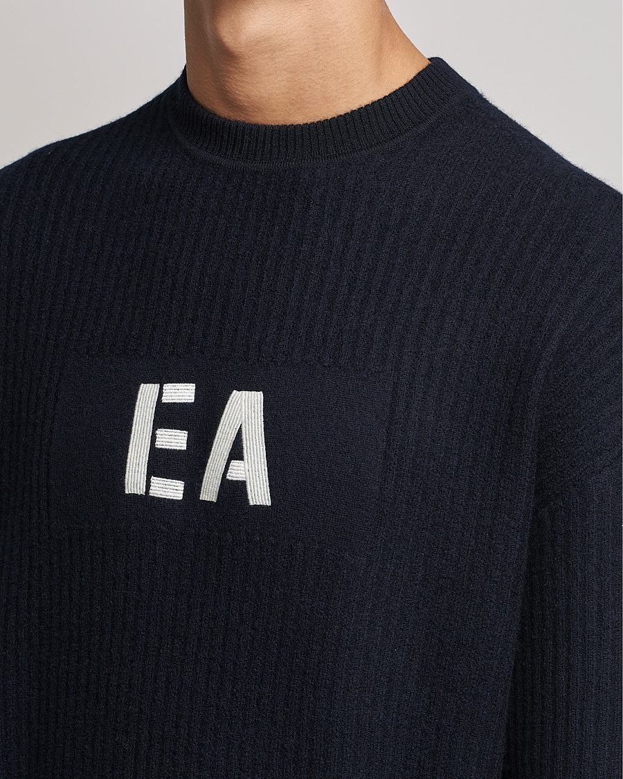 Homme | Pulls Et Tricots | Emporio Armani | Wool Logo Sweater Navy