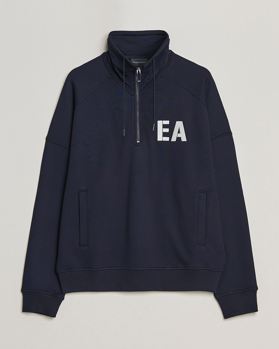 Homme | Pulls Et Tricots | Emporio Armani | Half Zip Sweater Navy