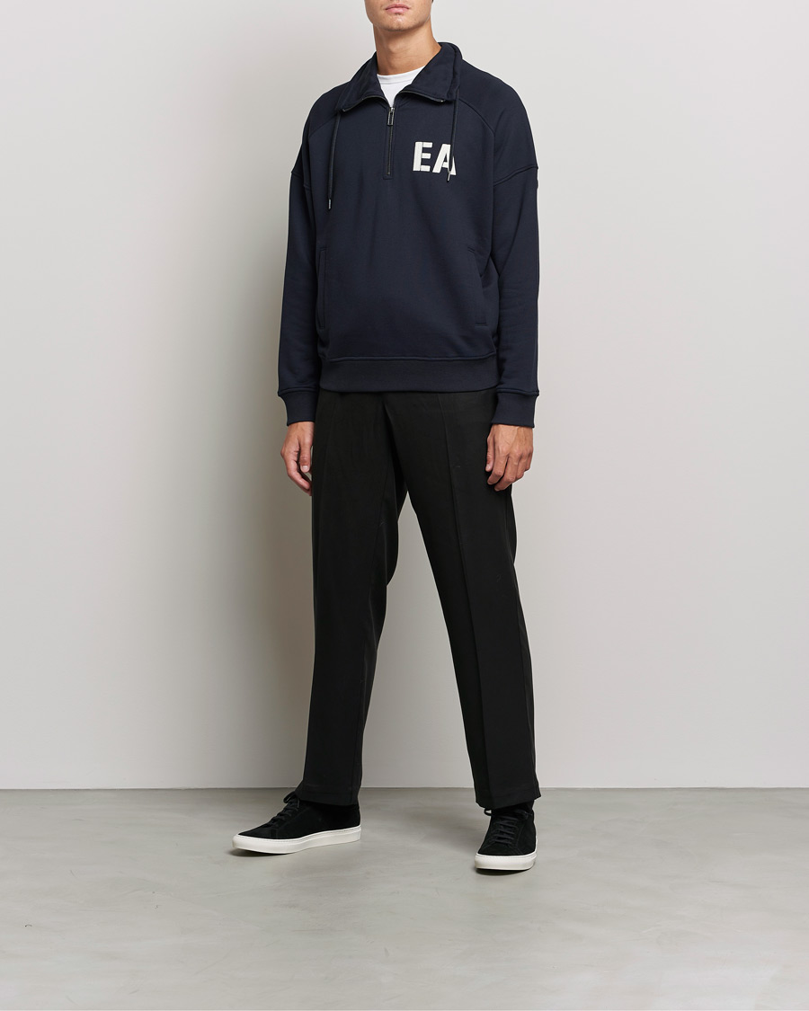 Homme | Pulls Et Tricots | Emporio Armani | Half Zip Sweater Navy