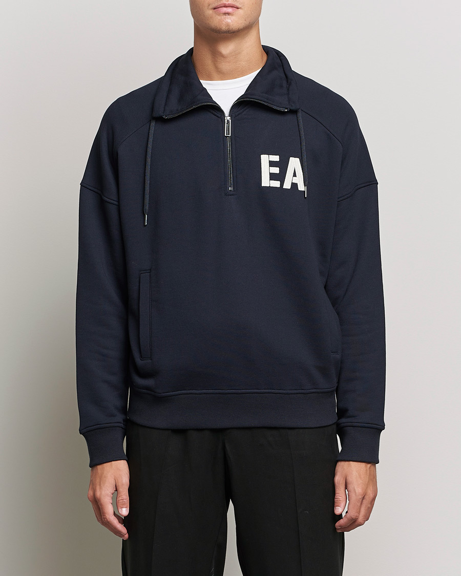 Homme | Pulls Et Tricots | Emporio Armani | Half Zip Sweater Navy