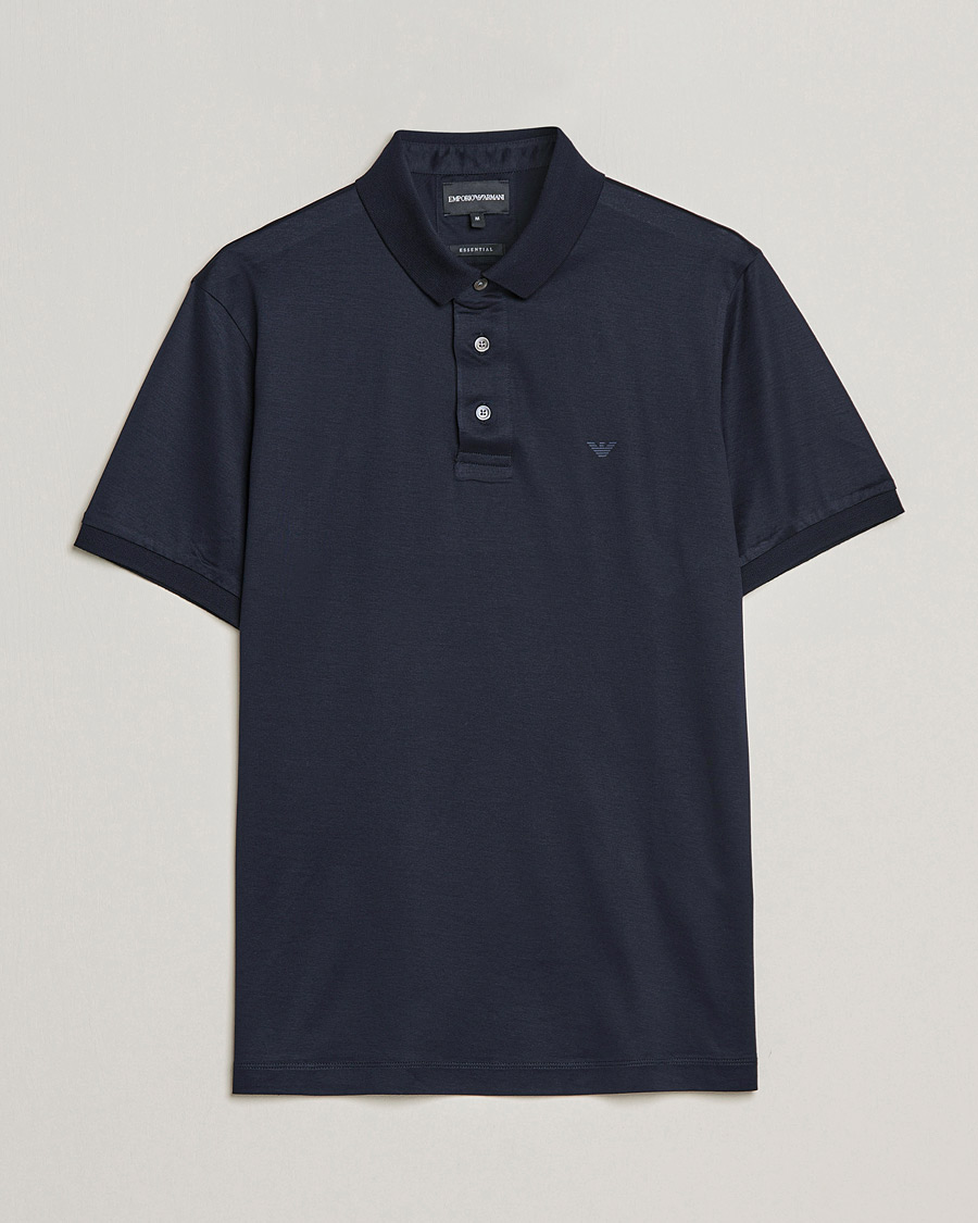 Homme | Polos | Emporio Armani | Cotton Stretch  Pique Navy
