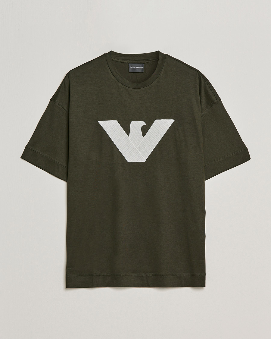 Homme | T-shirts | Emporio Armani | Logo Cotton Tee Green