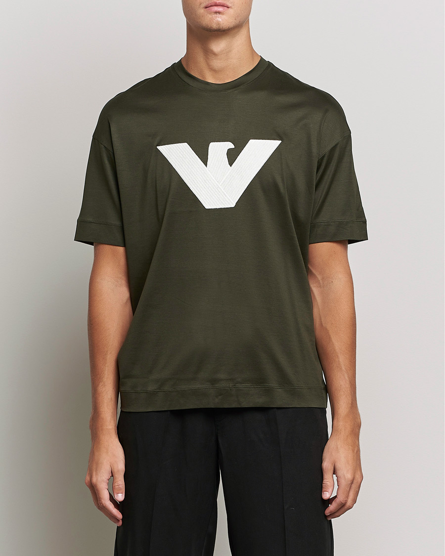 Homme | T-shirts | Emporio Armani | Logo Cotton Tee Green