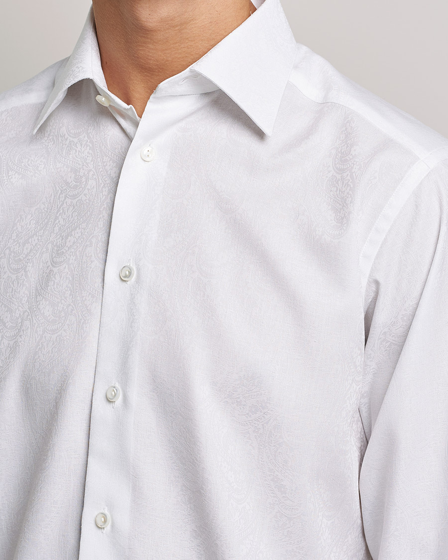 Homme | Chemises | Eton | Jaquard Paisley Shirt White