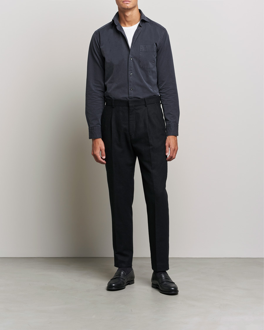 Homme | Chemises | Eton | Recycled Cotton Denim Shirt Black