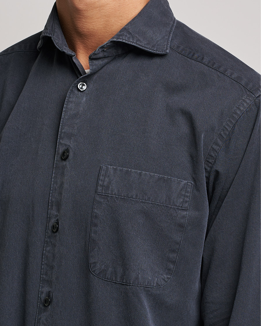Homme | Chemises | Eton | Recycled Cotton Denim Shirt Black