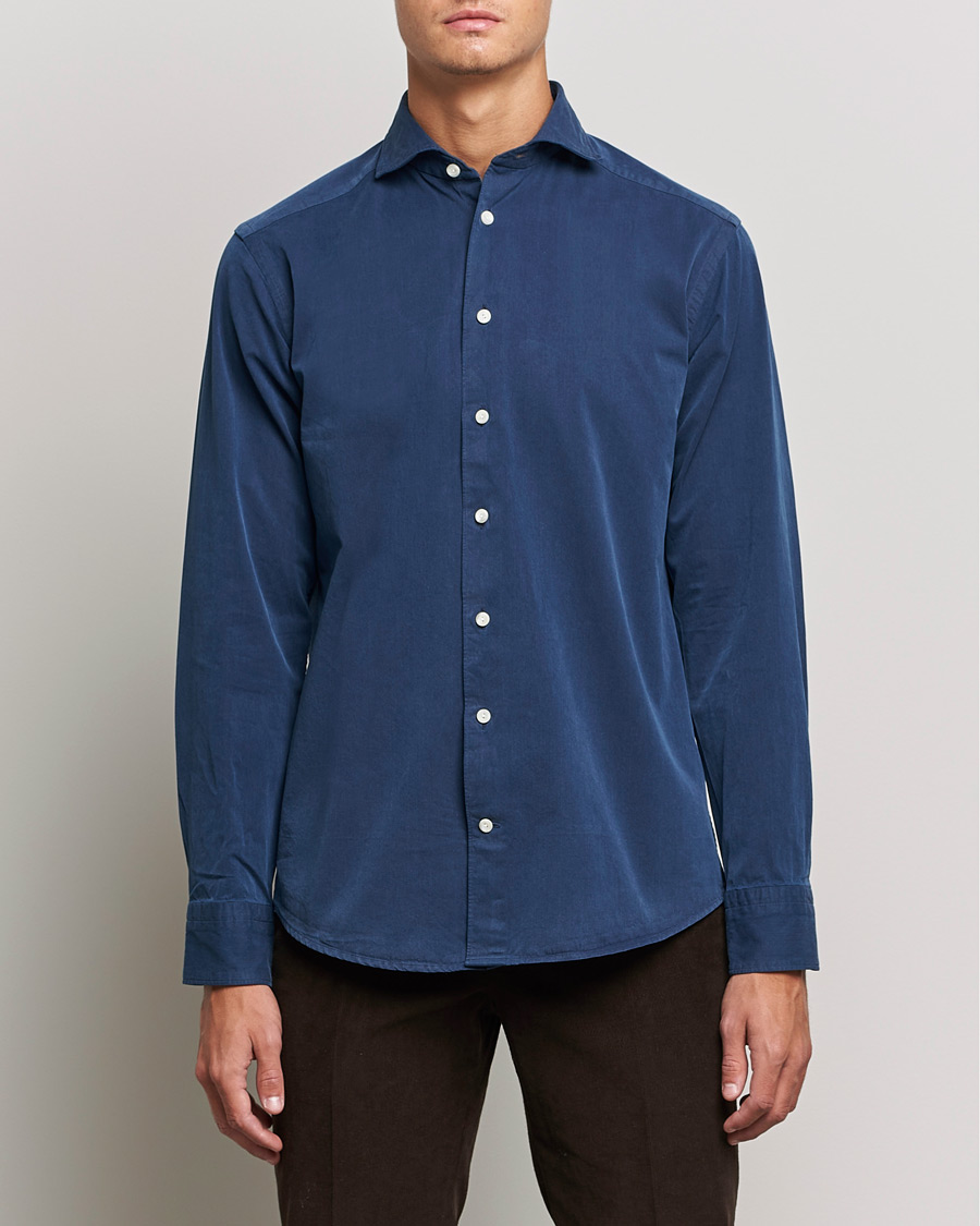 Homme | Chemises | Eton | Recycled Cotton Denim Shirt Blue