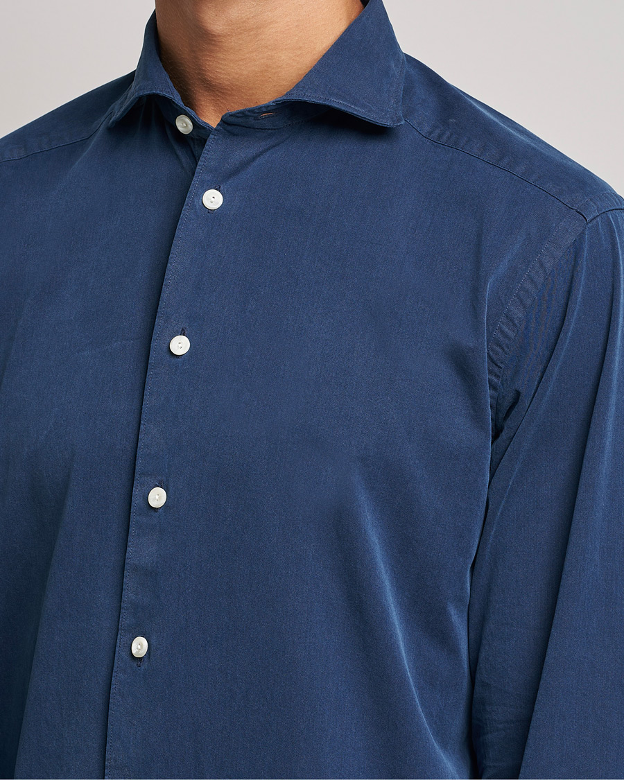 Homme | Chemises | Eton | Recycled Cotton Denim Shirt Blue