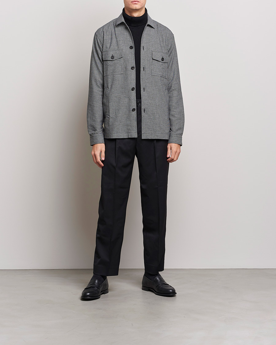 Homme | Chemises | Eton | Wool Cashmere Overshirt Black