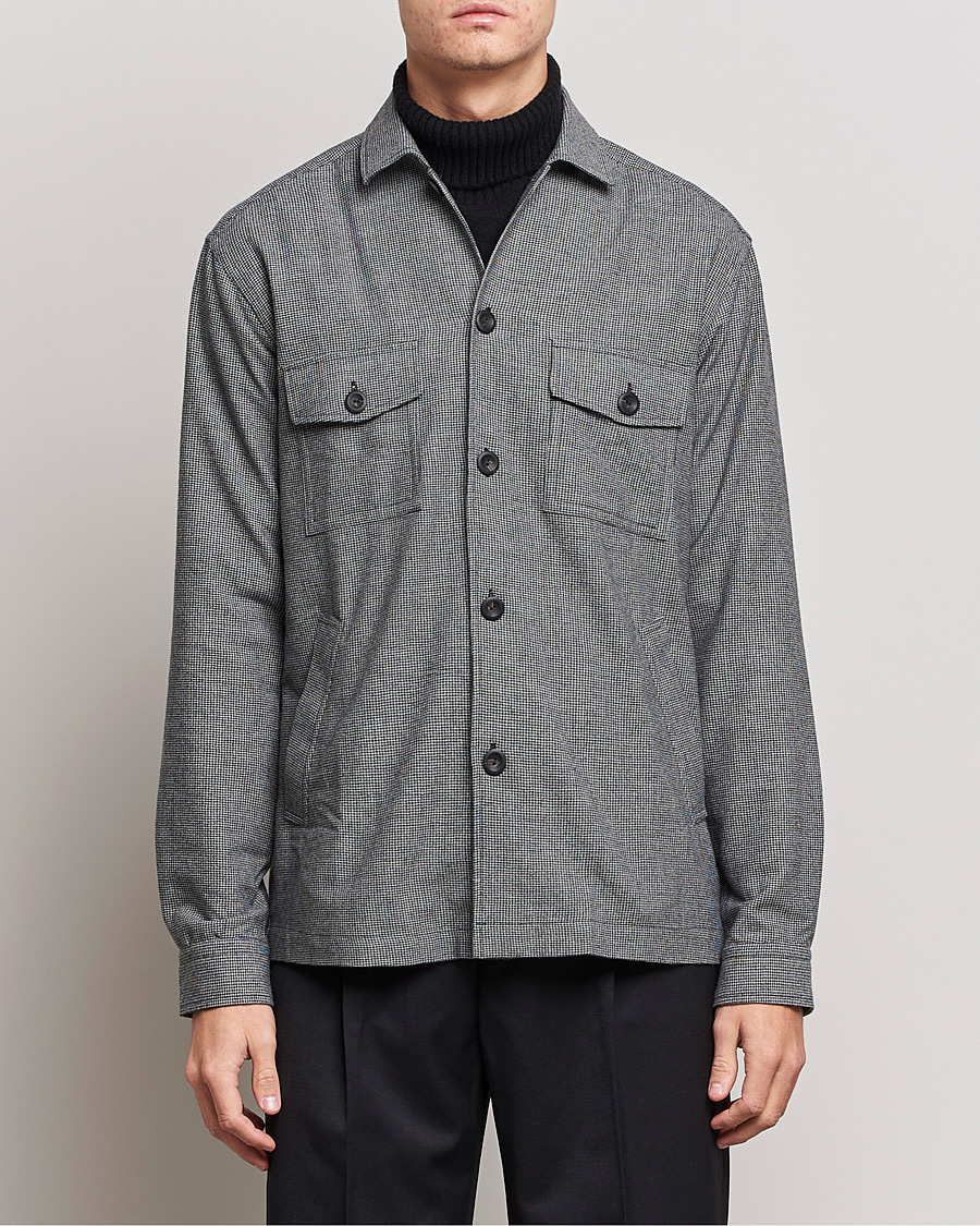 Homme | Chemises | Eton | Wool Cashmere Overshirt Black