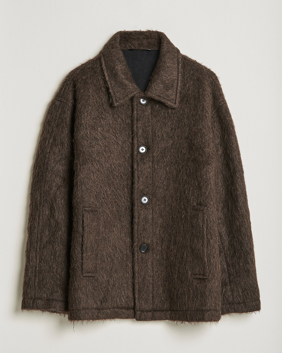 Homme | Manteaux Et Vestes | Filippa K | Seattle Hairy Coat Dark Brown