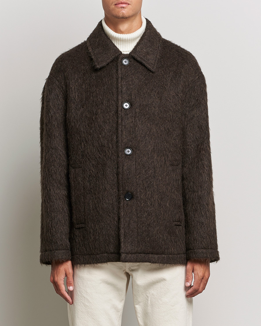 Homme | Manteaux Et Vestes | Filippa K | Seattle Hairy Coat Dark Brown