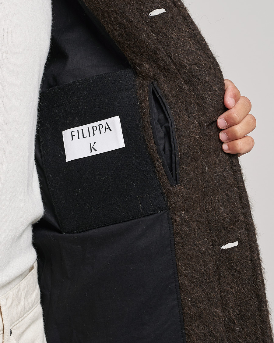 Homme | Manteaux Et Vestes | Filippa K | Seattle Hairy Coat Dark Brown