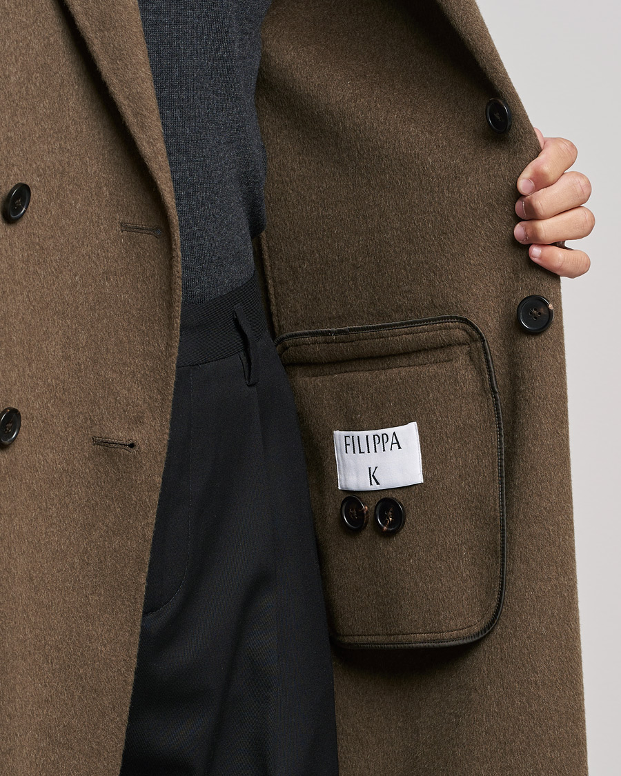 Homme | Manteaux Et Vestes | Filippa K | Athens Wool Cashmere Coat Olive Melange