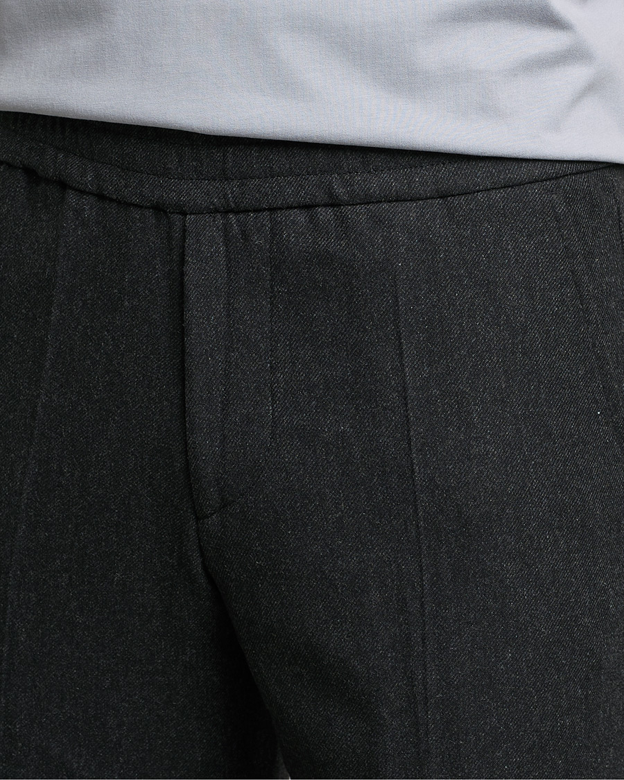 Homme | Pantalons | Filippa K | Terry Flannel Trousers Dark Grey Mel